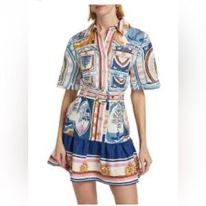 Farm Rio Shirt Dress Multicolor Patterned